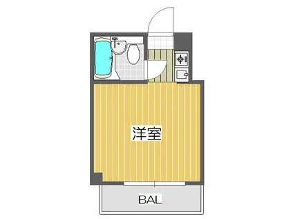 エムズ東梅田(ワンルーム/4階)の間取り写真