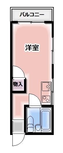 ルミウス美須賀(ワンルーム/1階)の間取り写真