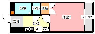 アーバンコート21(1K/3階)の間取り写真