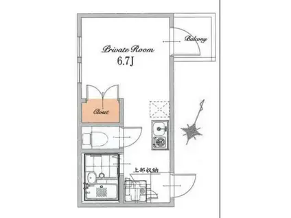 ブライトステージ南烏山(ワンルーム/2階)の間取り写真