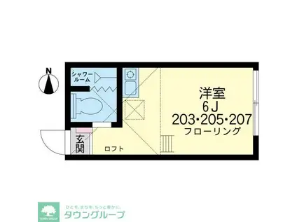 ユナイト鶴見イスタンブール(ワンルーム/2階)の間取り写真