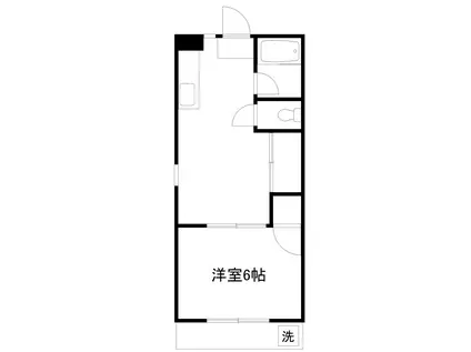 コンサーム等々力(1DK/2階)の間取り写真