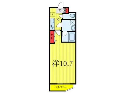 クレール志村(1K/2階)の間取り写真
