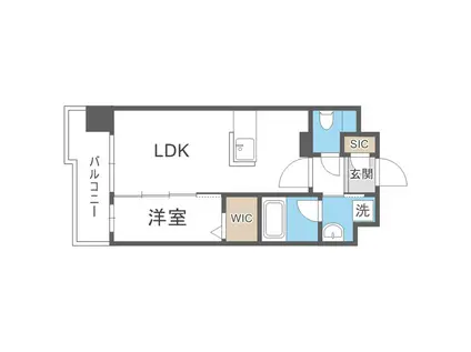 クラス平尾(1LDK/8階)の間取り写真
