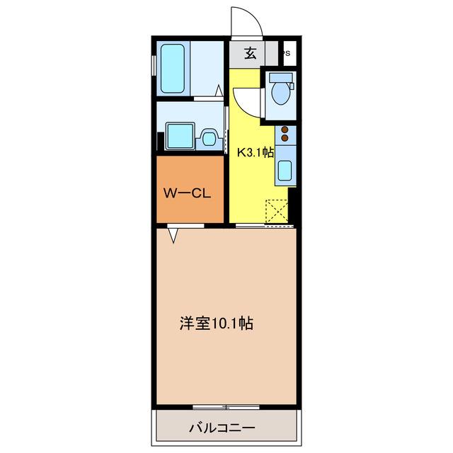 エスパレオ・M(1K/1階)の間取り写真