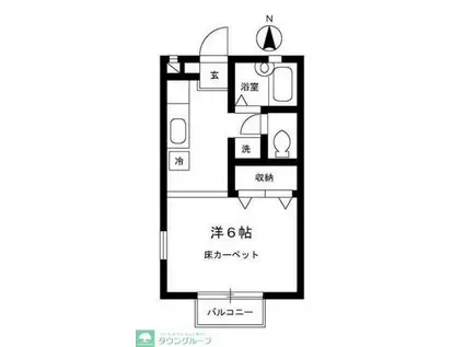グレイシス阿佐谷(ワンルーム/2階)の間取り写真