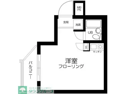 ダイホープラザ多摩川(ワンルーム/2階)の間取り写真