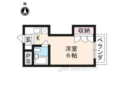 ベルメゾンルリ(ワンルーム/1階)の間取り写真