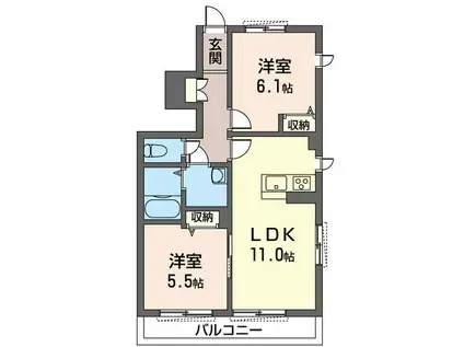 TIERRA(2LDK/1階)の間取り写真