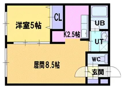 SENSAI-ATSBETSU80(1LDK/4階)の間取り写真