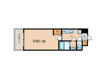 パークフラッツ尼崎(1K/10階)の間取り写真