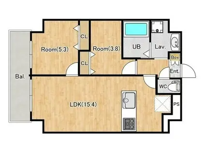 エクスフォート竜泉(1SLDK/9階)の間取り写真