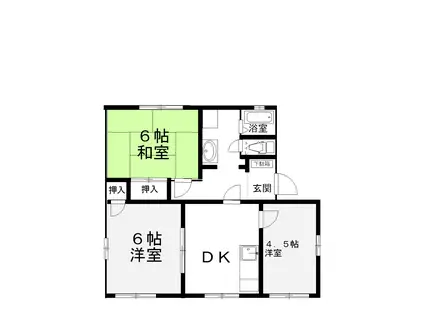 ラホール(3DK/1階)の間取り写真