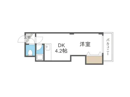 グランドール菊水(1DK/2階)の間取り写真