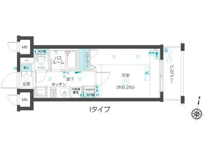 ZOOM椎名町駅前(1K/12階)の間取り写真