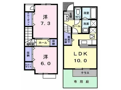 シンフォニーキャッスル(2LDK/1階)の間取り写真