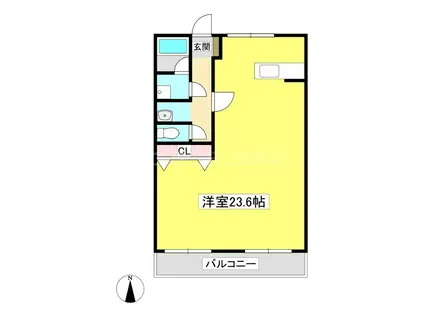 コーポ吉田(ワンルーム/3階)の間取り写真