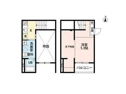 REFINED TASTE 三吉リファインド(ワンルーム/1階)の間取り写真