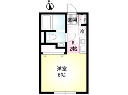 ヴェラハイツ磯子弐番館(1K/1階)の間取り写真