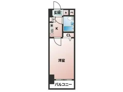 ラ・レジダンス・ド福岡県庁前(1K/3階)の間取り写真