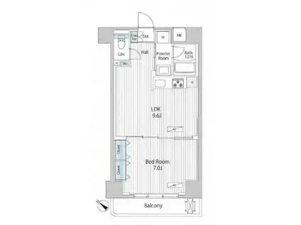 アレージュマン日本橋人形町(1LDK/8階)の間取り写真