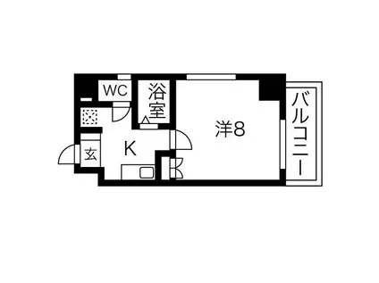 CASA桜・千種(1K/2階)の間取り写真
