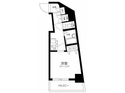 スカイコート新宿落合南長崎駅前(1K/4階)の間取り写真