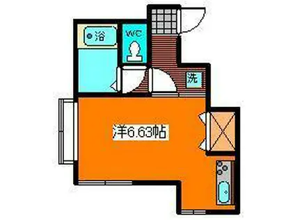 グランシェール(1K/2階)の間取り写真