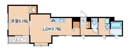 パークTAKASHO(1LDK/1階)の間取り写真