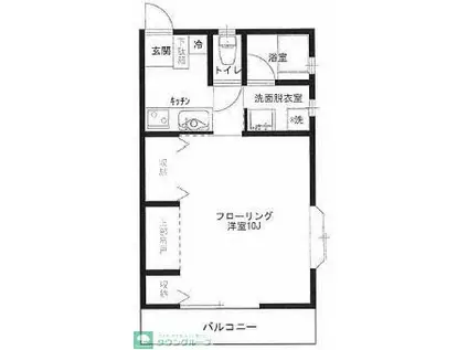 グリーンプラザ(1K/2階)の間取り写真