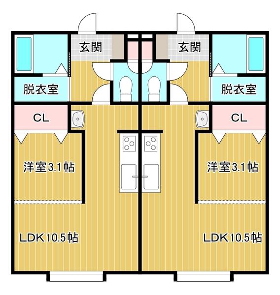 FAVORITE(1LDK/1階)の間取り写真