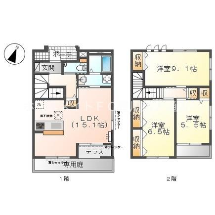 JIRO佐土(3LDK/1階)の間取り写真