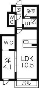 ボアソルチ(1LDK/1階)の間取り写真