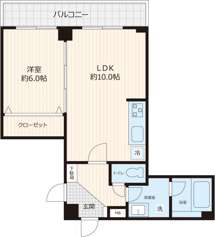 エトワール常盤台(1LDK/1階)の間取り写真