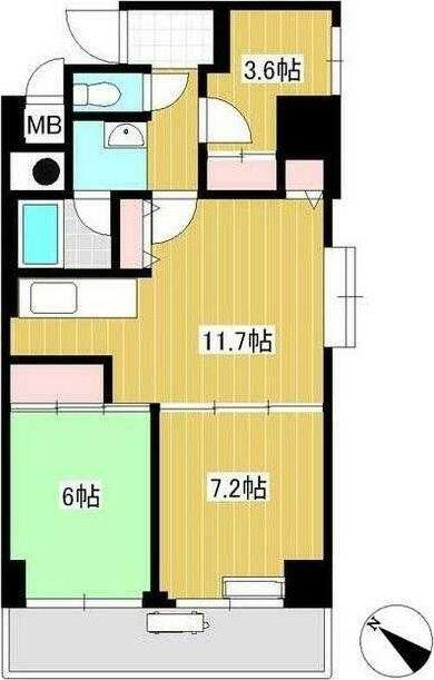 ローズハイツ小豆沢(2SLDK/3階)の間取り写真