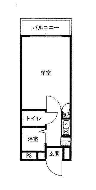 ライフマンションY・M・K(1K/1階)の間取り写真