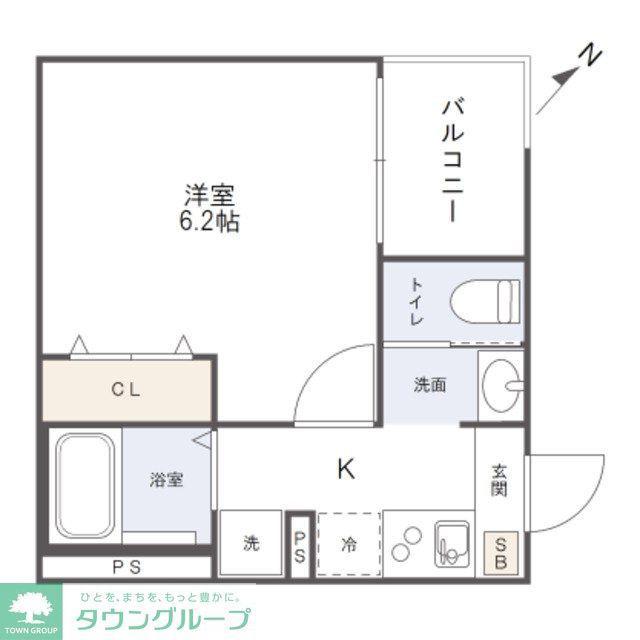 グランスクエア相模原(1K/3階)の間取り写真