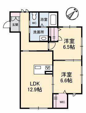 シャーメゾン フォレスト(2LDK/1階)の間取り写真