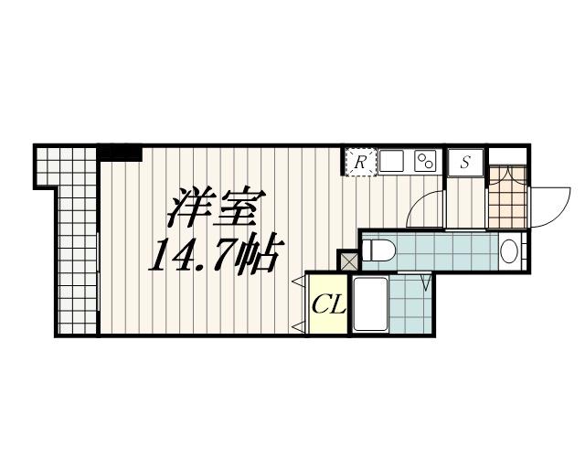 SIDEONE(ワンルーム/9階)の間取り写真
