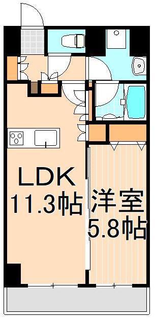 メインステージ北千住VII(1LDK/12階)の間取り写真