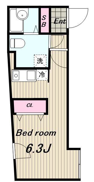 RESIDENCE東中野(ワンルーム/3階)の間取り写真