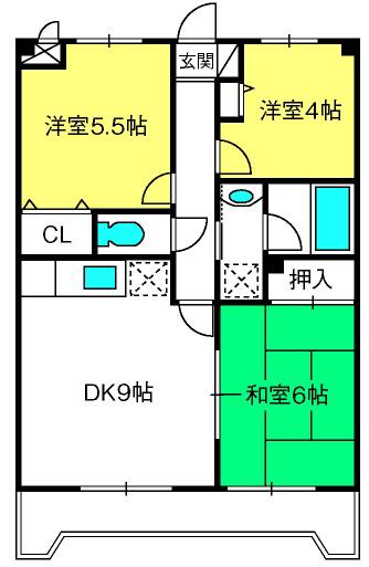 グランパレスNSK(3DK/3階)の間取り写真