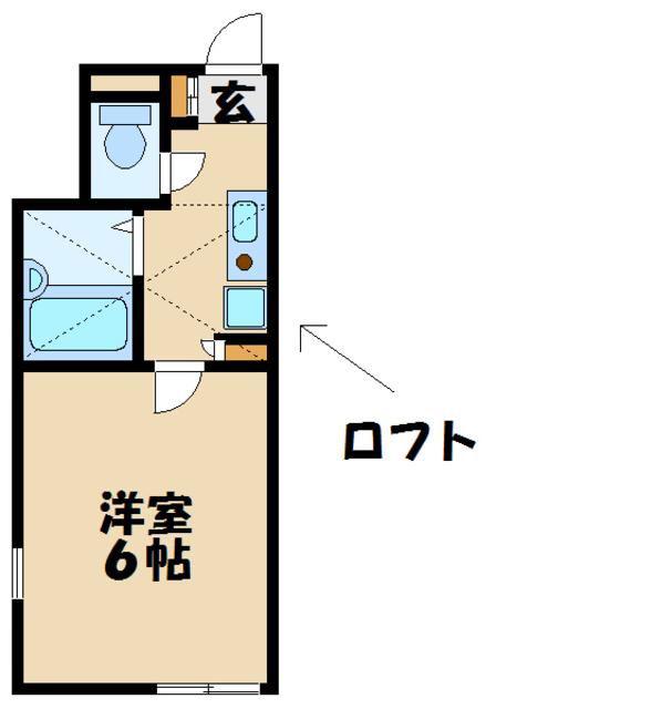 ヴィラ・コート上溝(1K/1階)の間取り写真