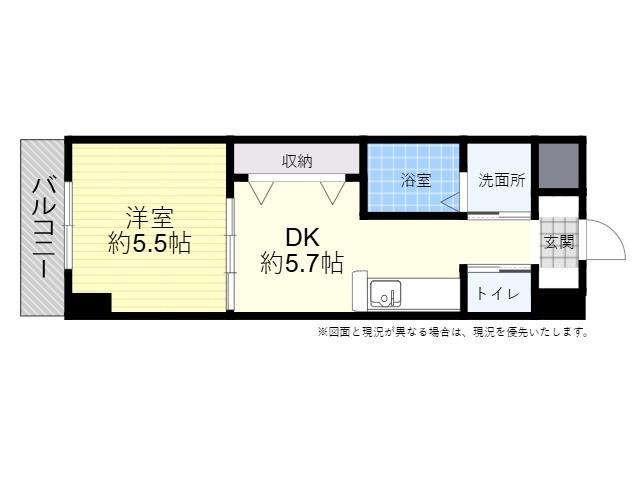 メゾン ド クレチュール(1DK/1階)の間取り写真