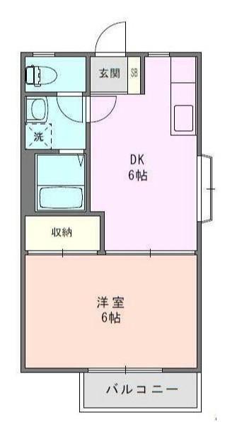 北上尾ハイツ(1DK/1階)の間取り写真