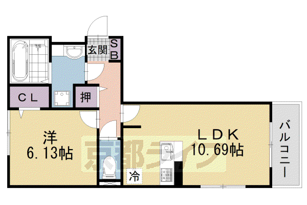 エクセディI(1LDK/3階)の間取り写真