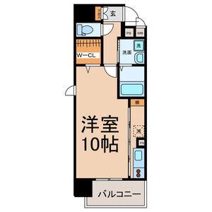 グランシャリオ栄(ワンルーム/6階)の間取り写真