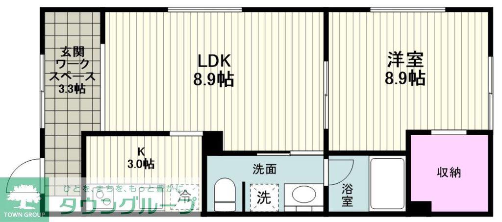 LE JARDIN(1LDK/1階)の間取り写真