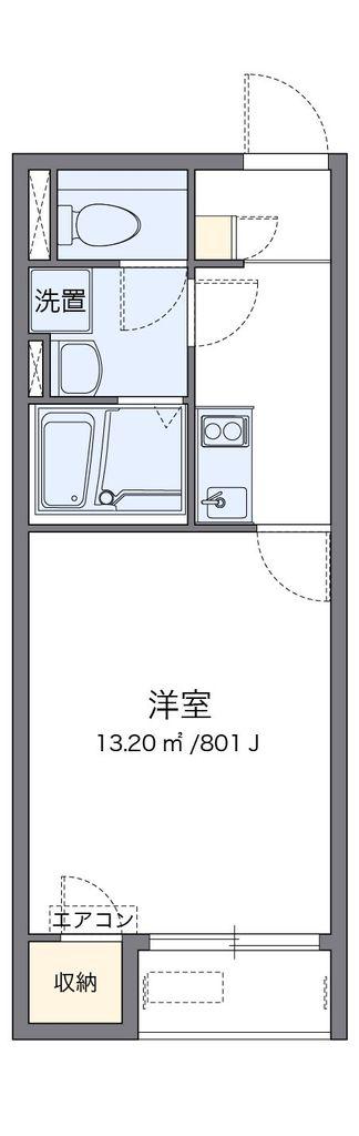 レオネクストヤマヨシ(1K/1階)の間取り写真