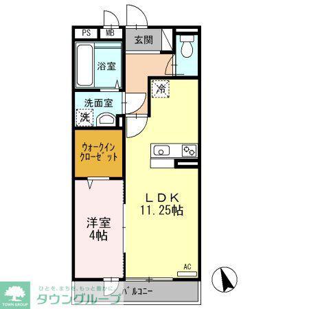 Kヴィラージュ(1LDK/2階)の間取り写真